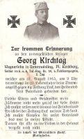 Sterbebild Kirchtag Georg, Kirchberg